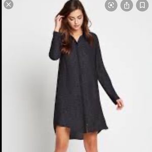 BCBGEneration Floral Chiffon Jacquard Shirt Dress